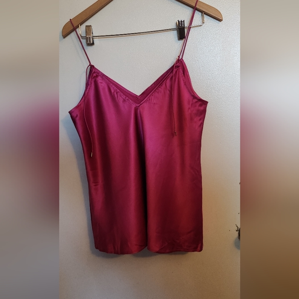 PAIGE Magenta Satin Camisole - Picture 4 of 5